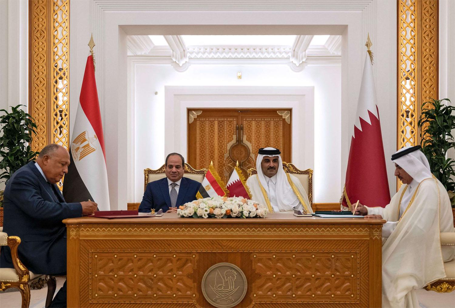 Sisi's trip to Qatar is his first since Cairo and Doha restored relations last year following a regional diplomatic rift