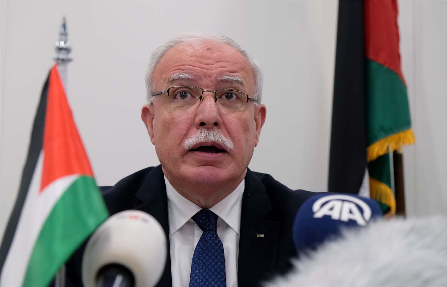 Palestinian foreign minister Riad Malki