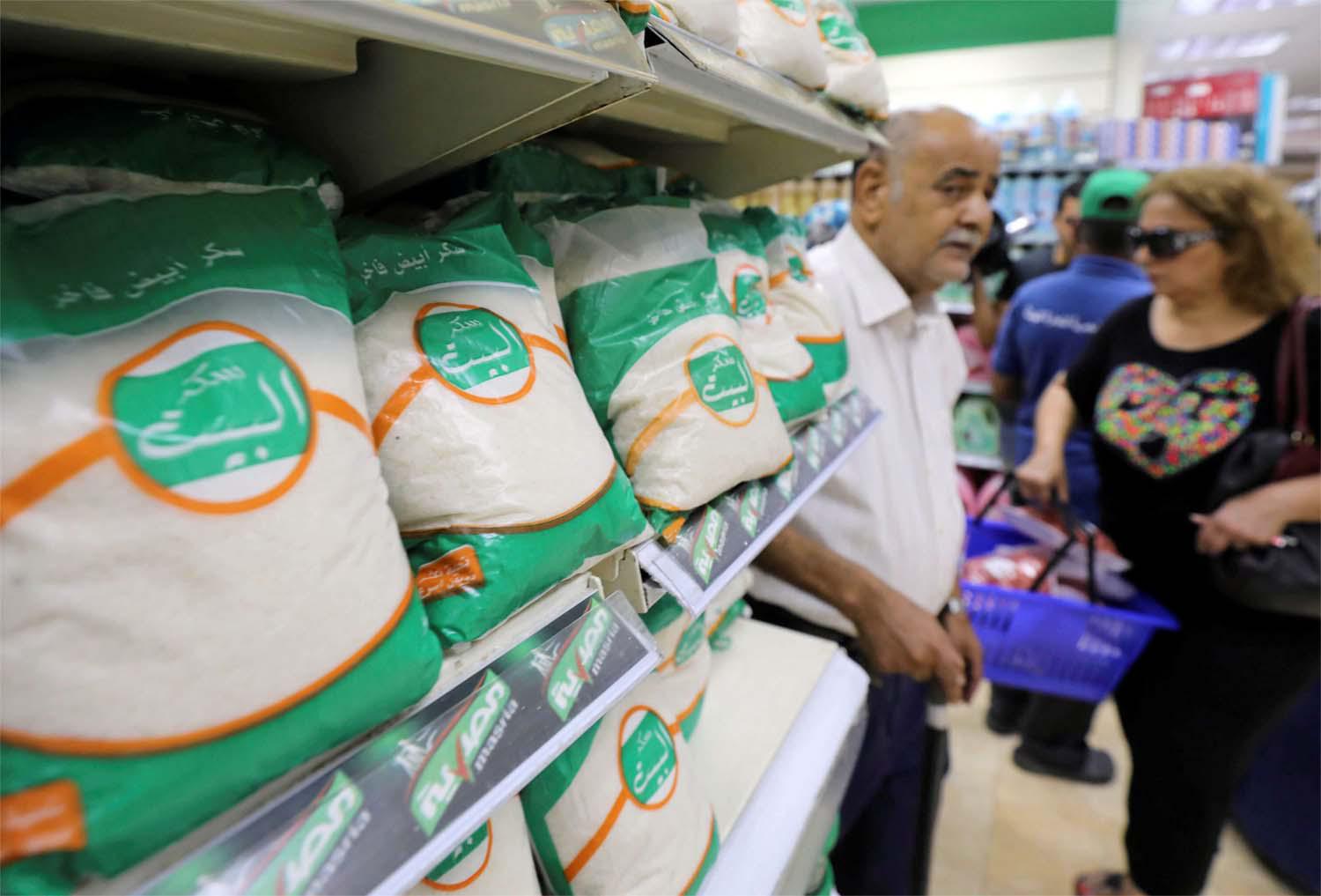 Sugar on the supermarket shelves