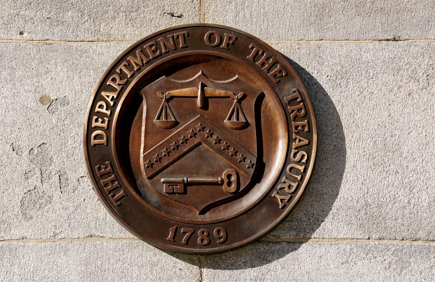 The US Treasury Department logo