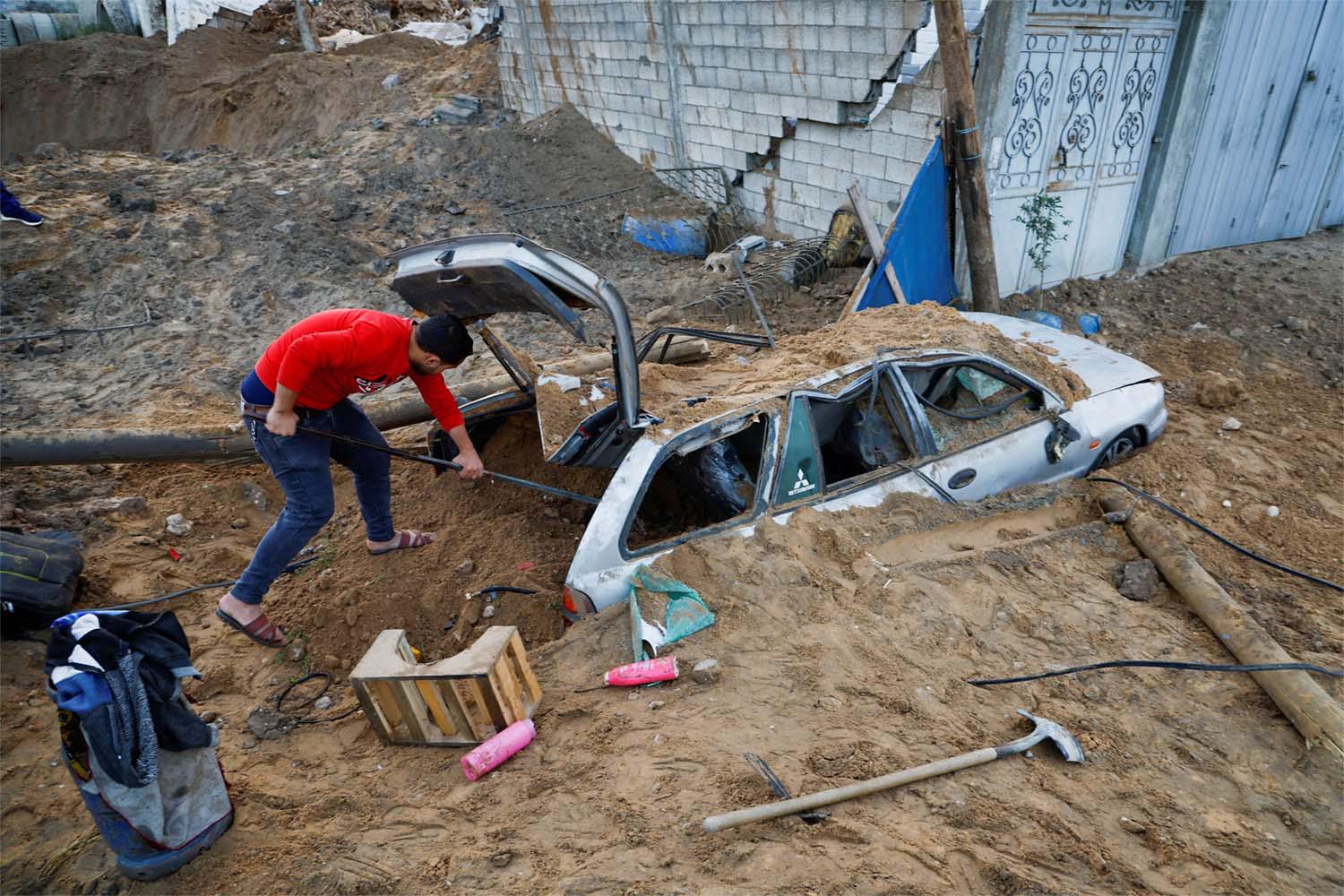The aftermath of Israeli airstrikes in Gaza City