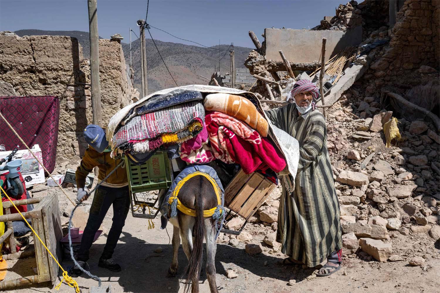 Packing to head to remote villages