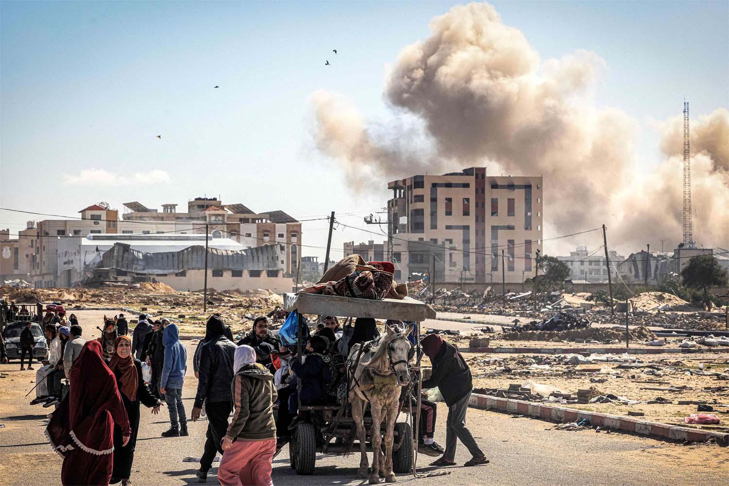 The fighting caused more people to flee within Gaza City and to the south towards Deir Al-Balah in the centre