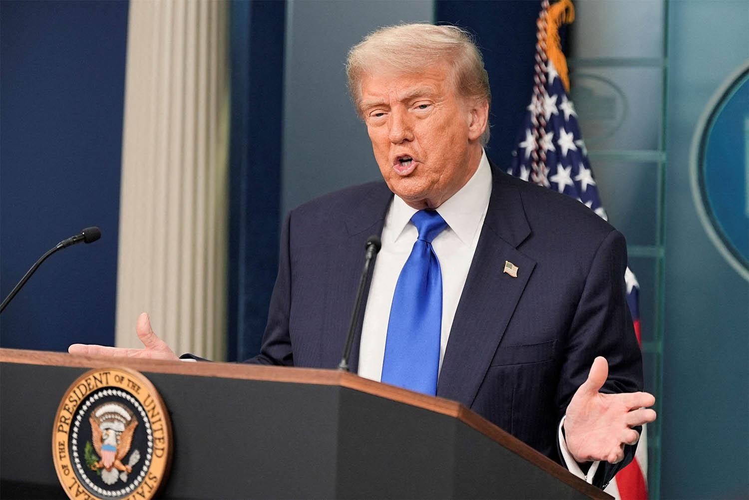 US President Donald Trump