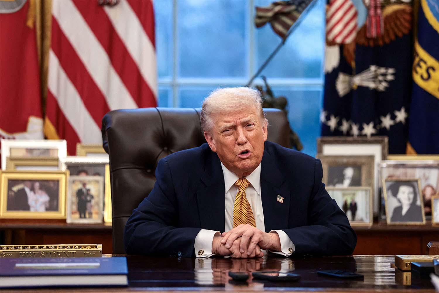 Trump's comments appeared meant to signal a cautious easing of fears that the crisis in Iran could escalate into a broader regional confrontation