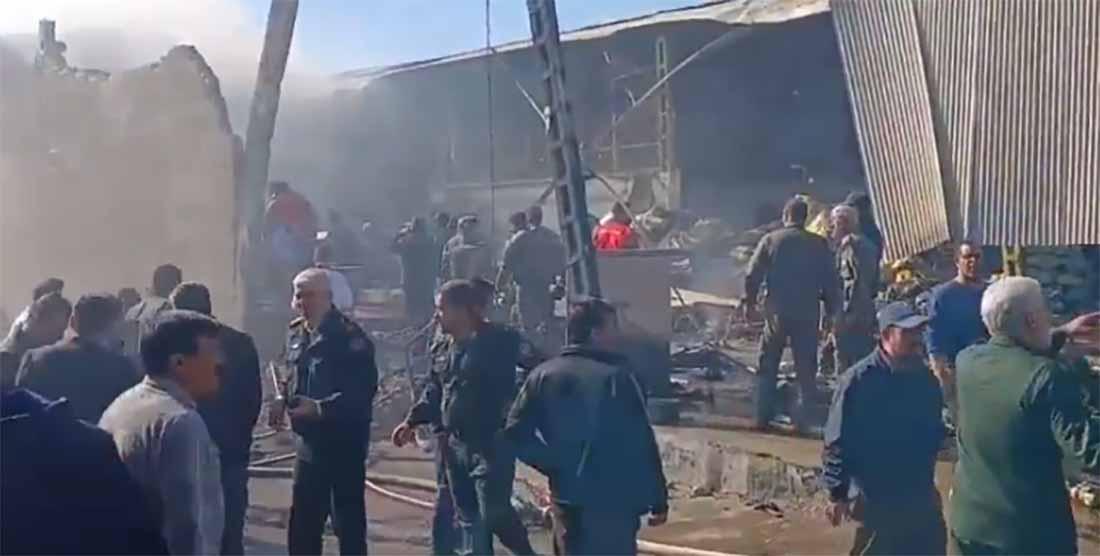The scene of the helicopter crash