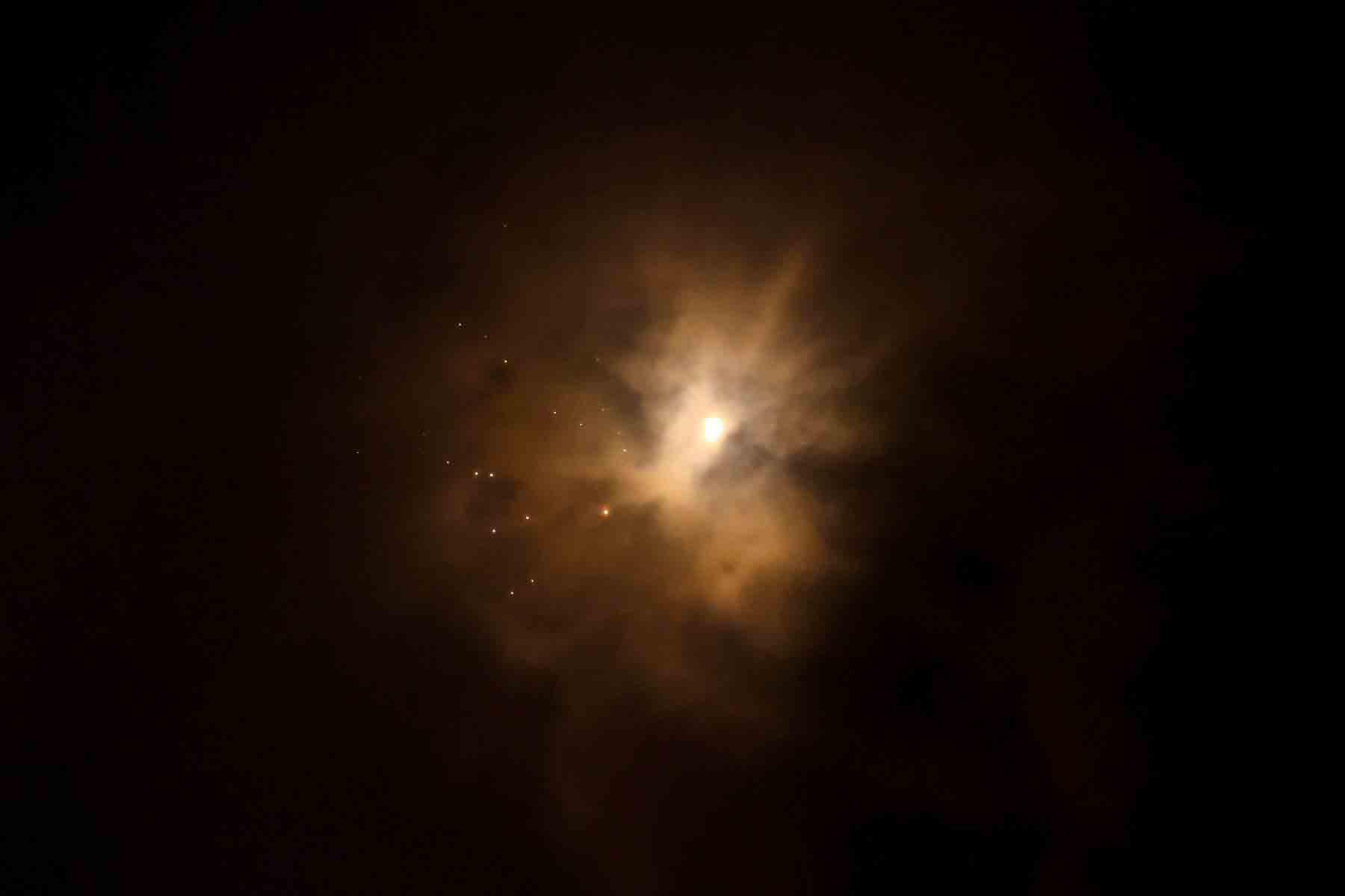 Cluster warheads break apart at an altitude of 7-10 km above the ground, creating dozens of separate impact sites